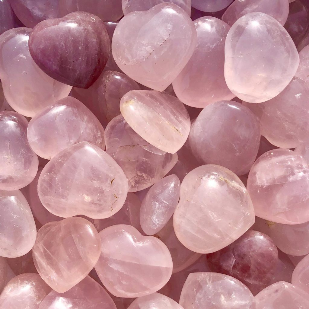 Rose Quartz Heart-Shaped Tumbles